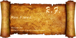Rex Fanni névjegykártya